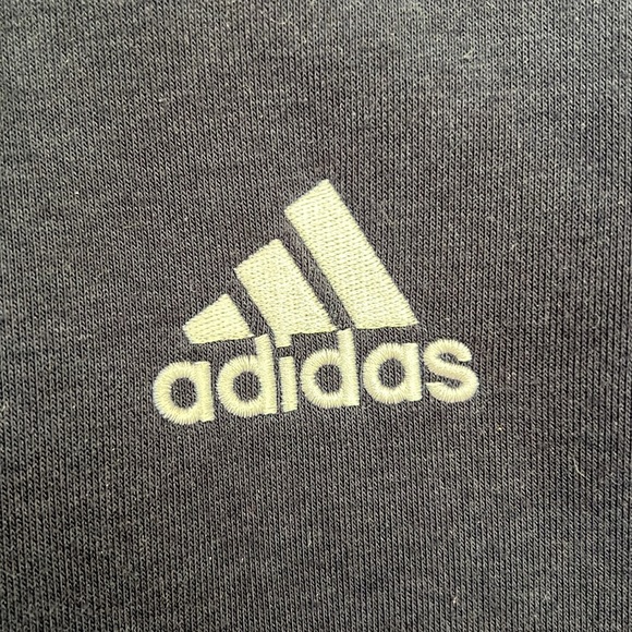 Adidas Full Zip Hoodie Sweatshirt Track Jacket Navy Blue 3 Stripes #GK9053 2XLT - Picture 3 of 7